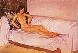 Sir William Russell Flint The Brocade Cushion painting